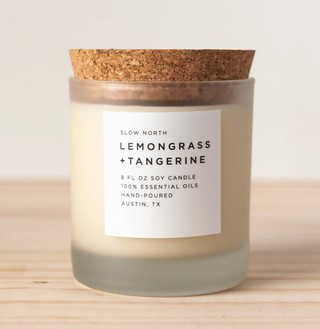 Lemongrass + Tangerine Frosted Candle