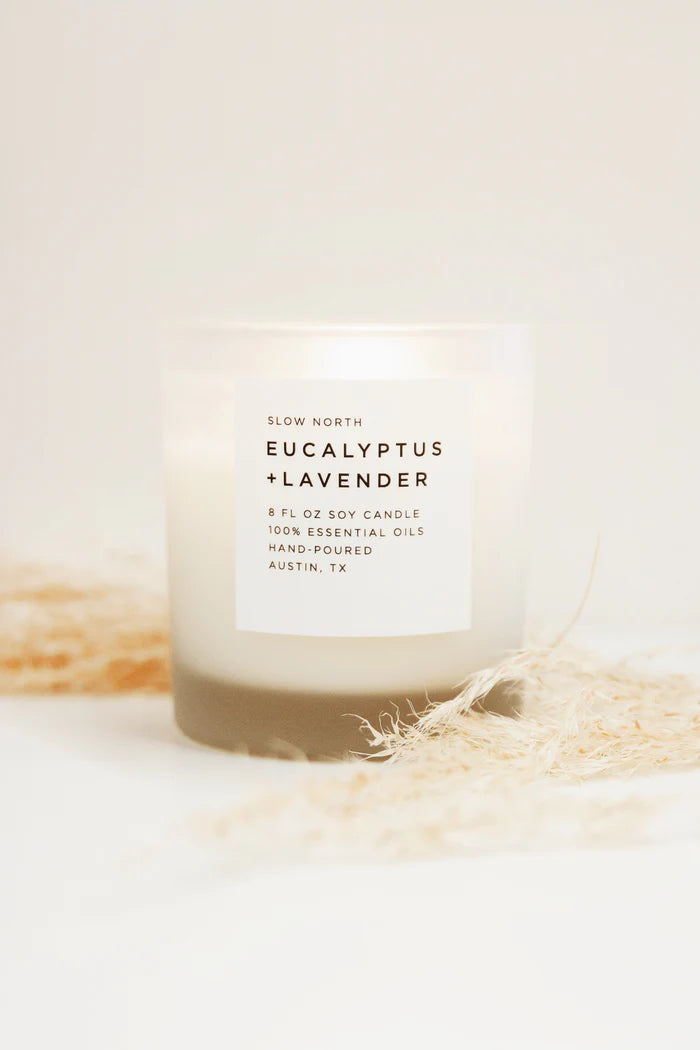 SLOW NORTH | Eucalyptus + Lavender Frosted Candle