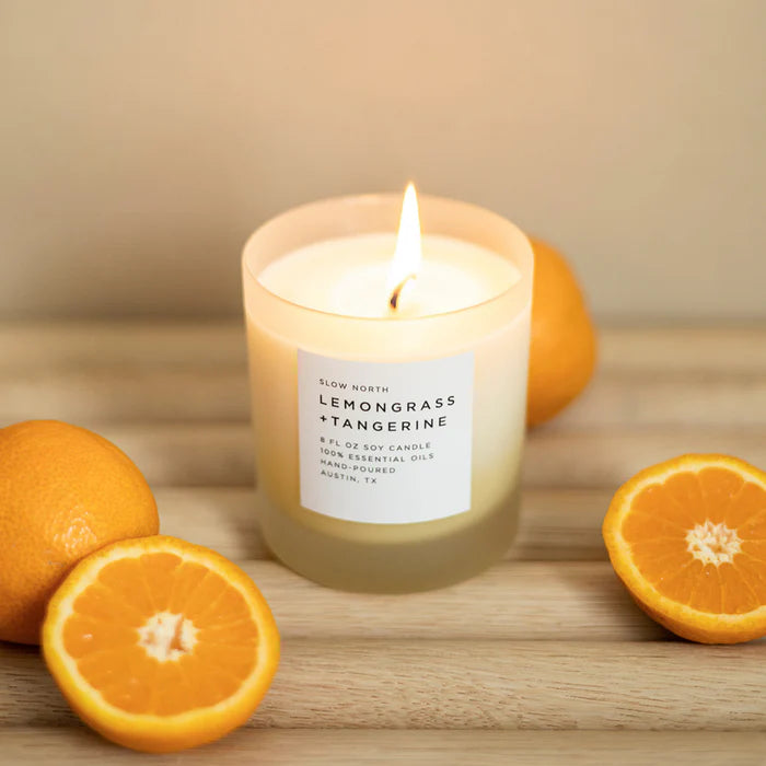 SLOW NORTH | Lemongrass + Tangerine Frosted Candle