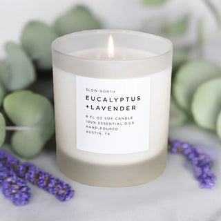 Slow North | Eucalyptus + Lavender Frosted Candle