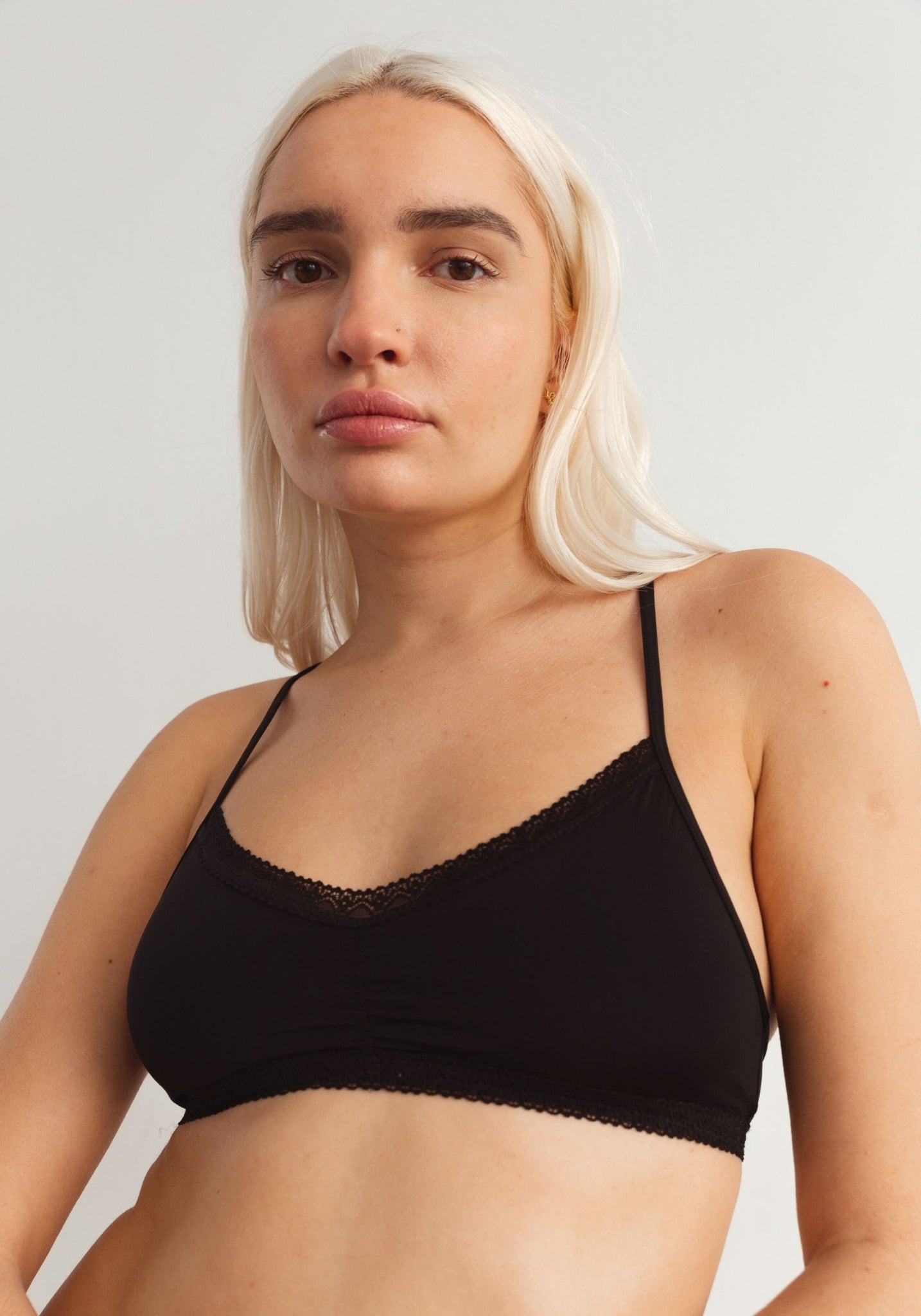 BLUSH | The Black Micro Lace Trimmed Bralette