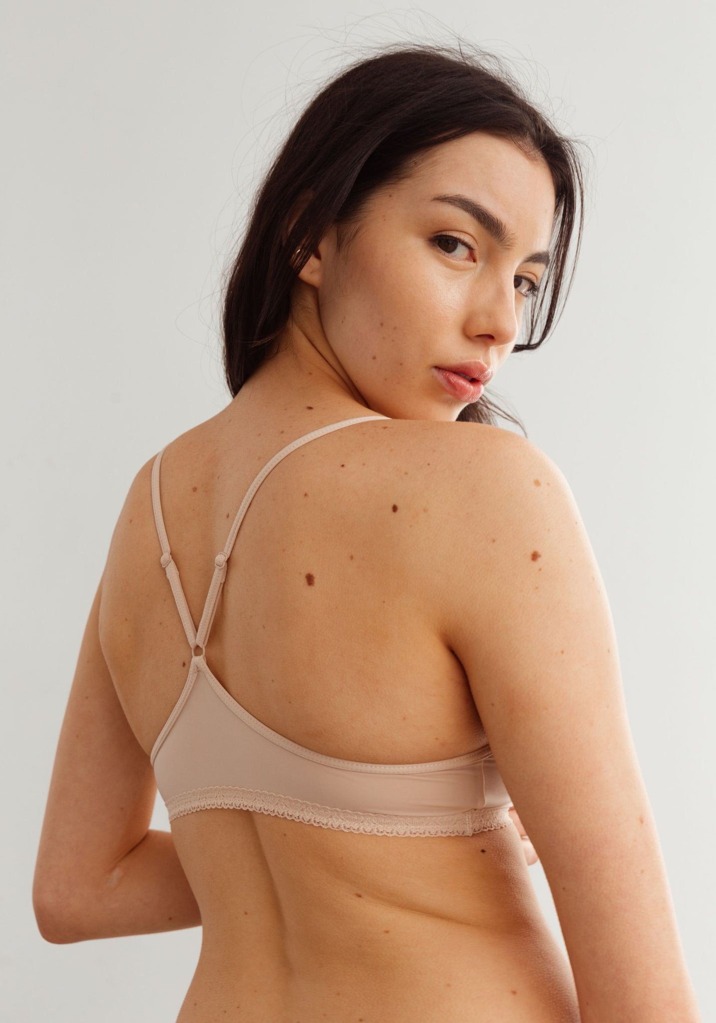 BLUSH | The Nude Micro Lace Trimmed Bralette