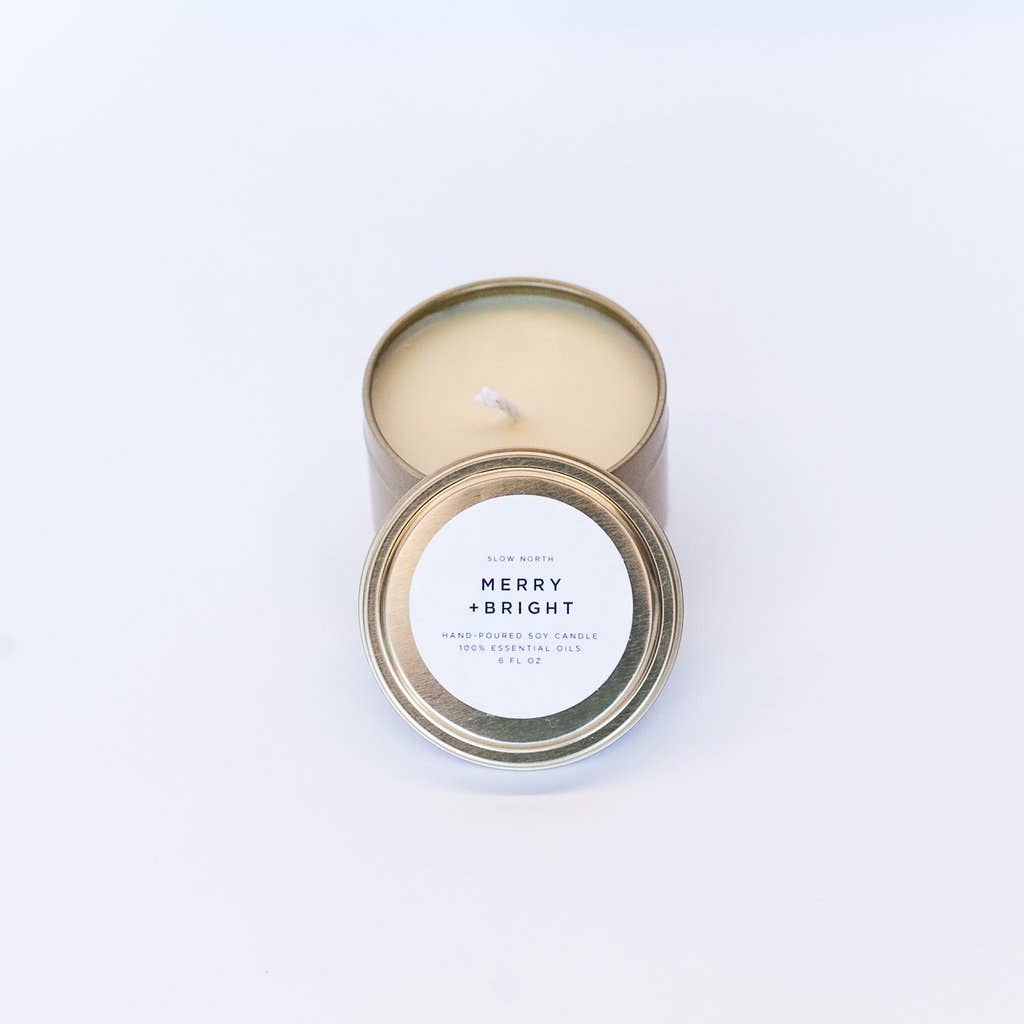 SLOW NORTH | Travel Tin Candle Merry + Bright