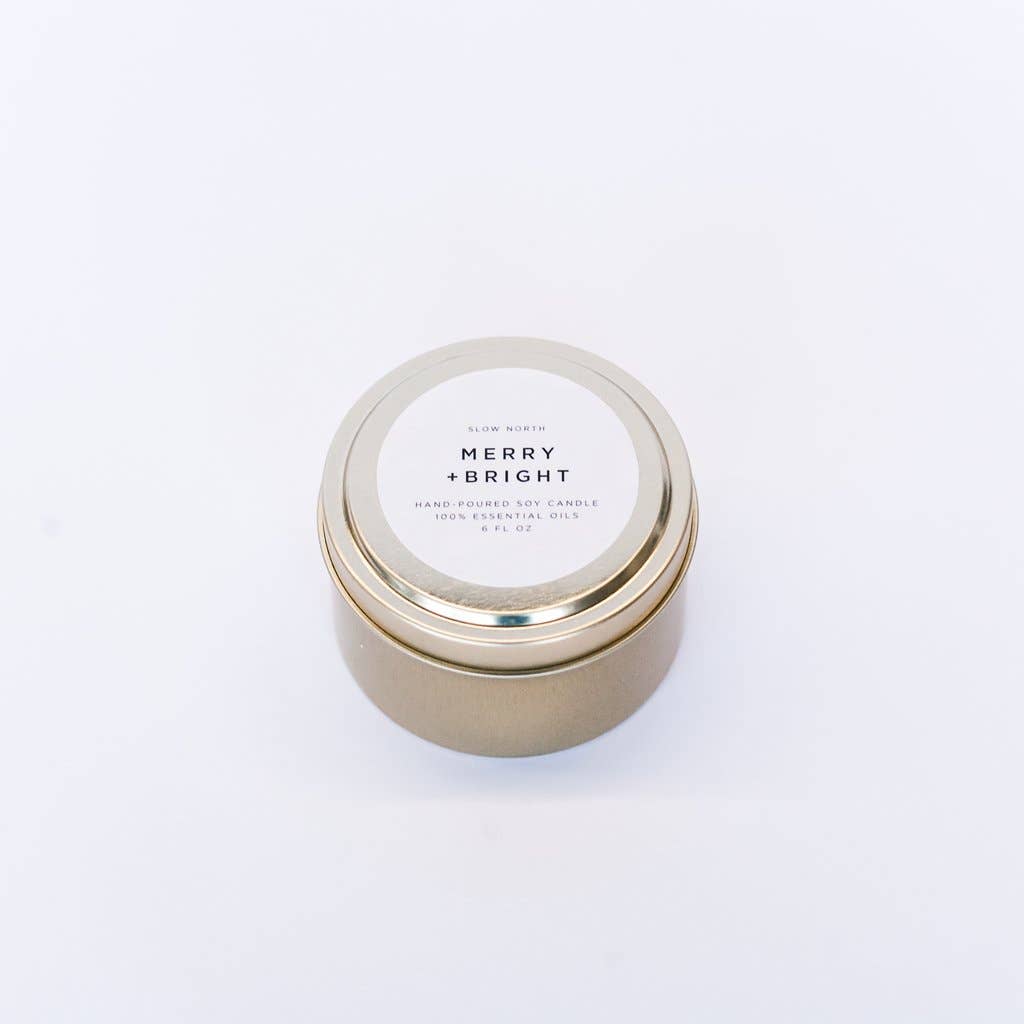 SLOW NORTH | Travel Tin Candle Merry + Bright