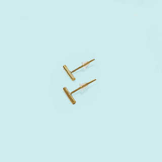 Brass Bar Stud Earrings | Swahili Coast Design